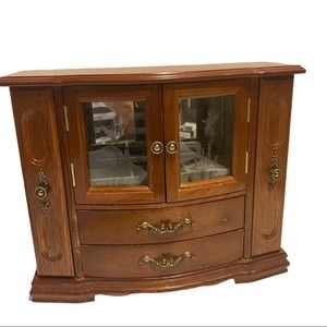 Elegant Large 4 Door Mini Armoire Style Jewelry Box!